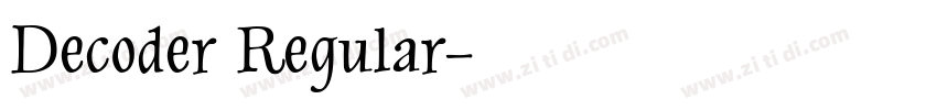Decoder Regular字体转换